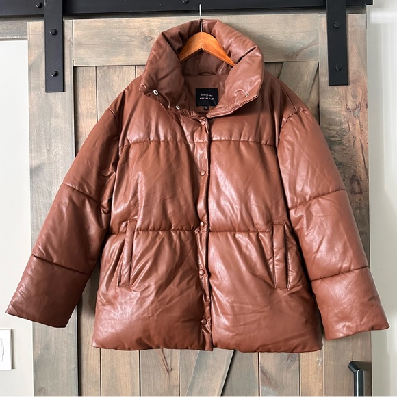 Avec Les Filles Fax Leather Puffer Jacket - Picture 9 of 10